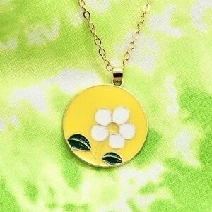 Yellow Flower Necklace